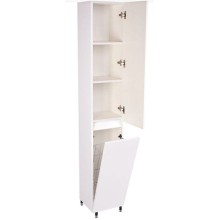 Шкаф пенал Style Line Даллас 30 Люкс с бельевой корзиной Белый