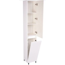 Шкаф пенал Style Line Даллас 30 Люкс с бельевой корзиной Белый