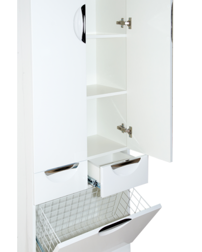 Орхидея - 60 Пенал белая эмаль / Б/К с 2 ящ.