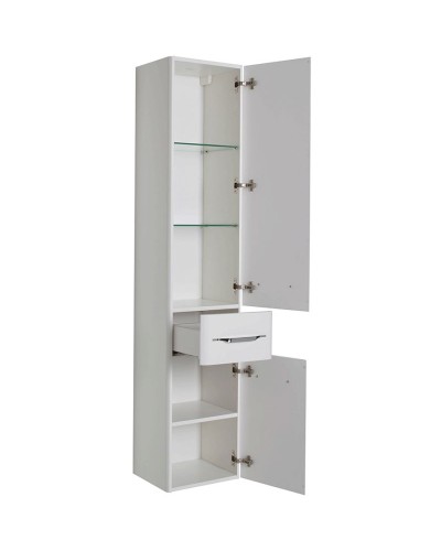 Шкаф пенал Aquanet Виченца 36 196964 Белый глянец