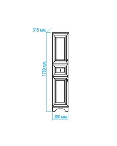 Лувр - 35 Пенал с 1 ящ., серый лев. О