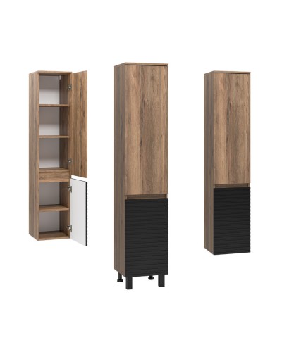 DAKOTA - 35 Пенал подвес/напол. правый (ДСП (Дуб Гал. Черный кварц)