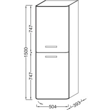 Подвесная колонна правосторонняя белый глянец Jacob Delafon Replay EB1074D-G1C