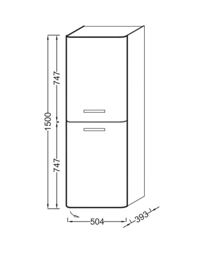 Подвесная колонна правосторонняя малиновый глянец Jacob Delafon Replay EB1074D-R3