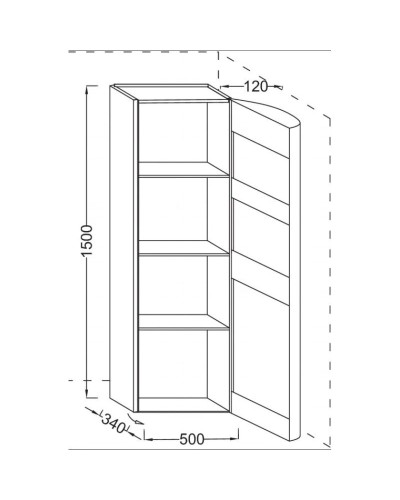 Подвесная колонна правосторонняя палисандр шпон Jacob Delafon Presquile EB1115D-V13