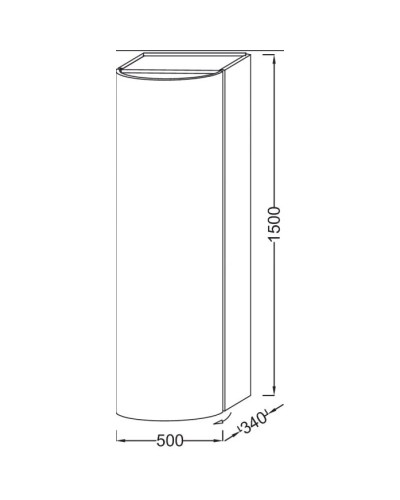 Подвесная колонна левостороняя оливковый матовый Jacob Delafon Presquile EB1115G-M47
