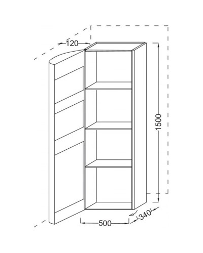 Подвесная колонна левостороняя оливковый матовый Jacob Delafon Presquile EB1115G-M47