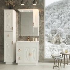 Амбра - 35 Пенал правый белый