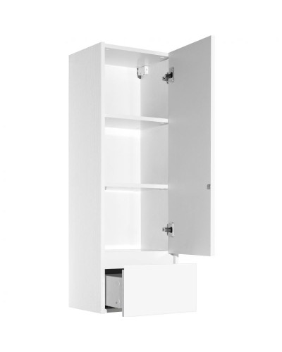 Шкаф пенал Style Line 36 Plus ЛС-00000672 подвесной Белая Осина Белый лакобель