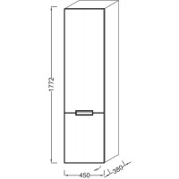 Подвесная колонна левосторонняя дымчатый Jacob Delafon Reve EB1141G-E12
