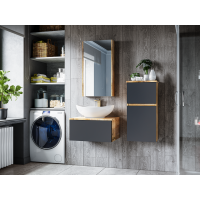 Ива - 40 Полупенал подвесной комбин. Графит пленка О