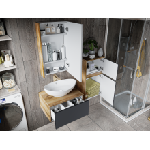 Ива - 40 Полупенал подвесной комбин. Графит пленка О