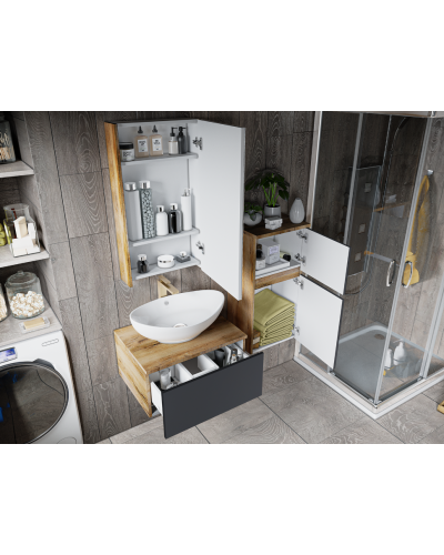 Ива - 40 Полупенал подвесной комбин. Графит пленка О