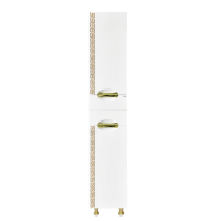 Престиж - 35 Пенал левый белый золотая патина