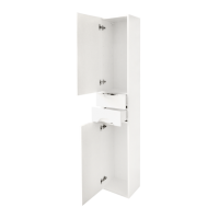 Престиж - 35 Пенал левый белый серебряная патина