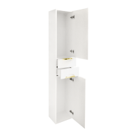 Престиж - 35 Пенал правый белый золотая патина