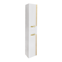 Престиж - 35 Пенал правый белый золотая патина