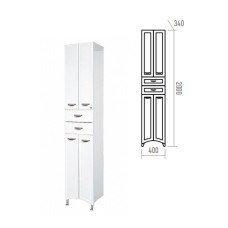 Дрея - 40 Пенал 2 ящ. белая эмаль