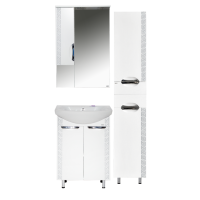 Престиж - 35 Пенал правый белый серебряная патина