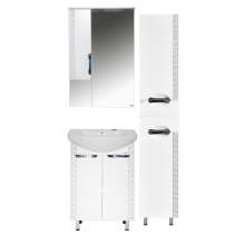 Престиж - 35 Пенал правый белый серебряная патина