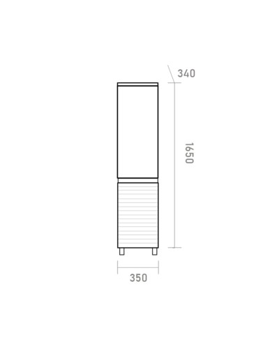 DAKOTA - 35 Пенал подвес/напол. левый (ДСП (Дуб Гал. Белый)