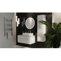 Шкаф пенал Jorno Shine 33 R Shi.04.125/P/W подвесной Белый глянец