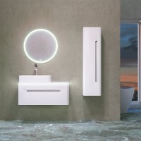 Шкаф пенал Jorno Shine 33 R Shi.04.125/P/W подвесной Белый глянец