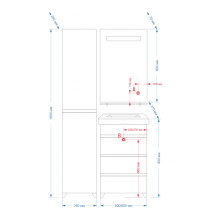 Прима  - 35 пенал  лев. белая эмаль