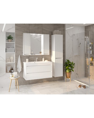 BALATON - 35 Пенал левый подвесной, белый