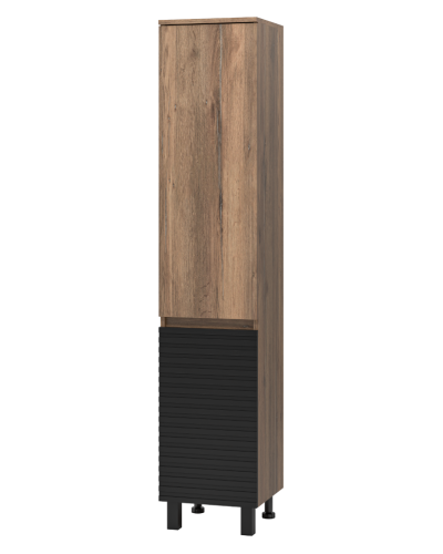 DAKOTA - 35 Пенал подвес/напол. левый (ДСП (Дуб Гал. Черный кварц)