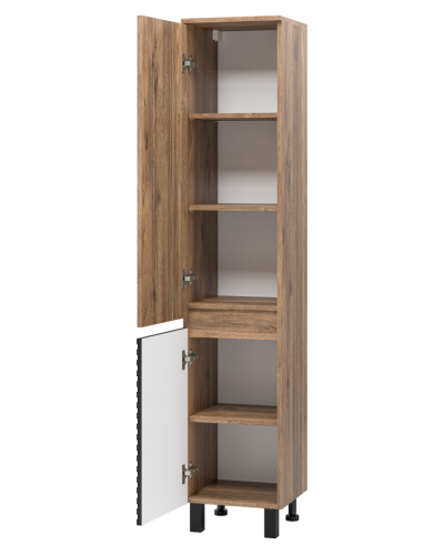 DAKOTA - 35 Пенал подвес/напол. левый (ДСП (Дуб Гал. Черный кварц)