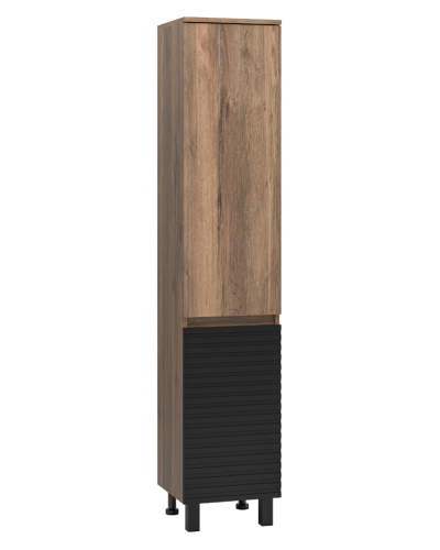 DAKOTA - 35 Пенал подвес/напол. правый (ДСП (Дуб Гал. Черный кварц)