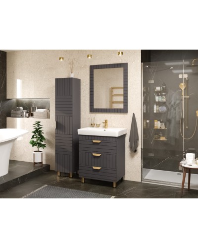 GLOSTER - 35 Пенал напольный правый, графит