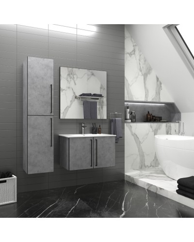 ROCK - 35 Пенал Brevita левый подвесной светло-серый (Чикаго) ЛДСП О