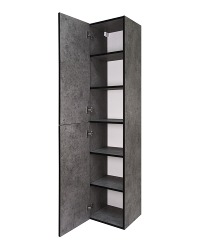 ROCK - 35 Пенал Brevita левый подвесной темно-серый (Чикаго) ЛДСП О