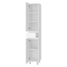 Алиса - 35 Пенал с 1 ящ. напольный белый левый