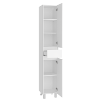 Алиса - 35 Пенал с 1 ящ. напольный белый правый