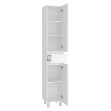 Алиса - 35 Пенал с 1 ящ. напольный белый правый
