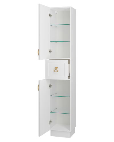 Амбра - 35 Пенал левый белый