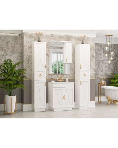 Амбра - 35 Пенал левый белый