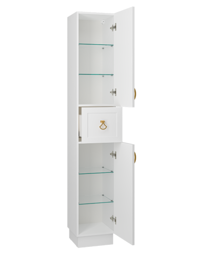 Амбра - 35 Пенал правый белый