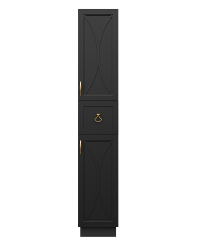 Амбра - 35 Пенал правый черный матовый