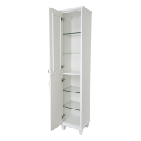 Версаль - 35 Пенал со стеклом белый матовый лев.