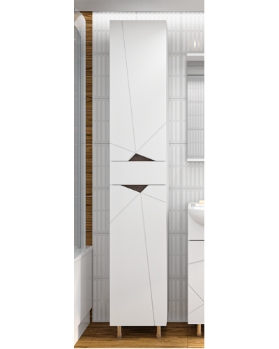 Грани - 35 Пенал с ящиком правый на ножках ( эмаль)