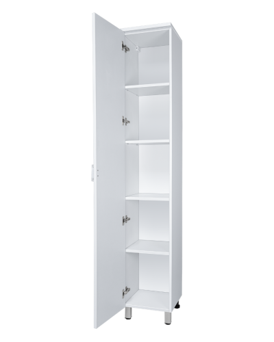 Дива - 35 Пенал напольный белый левый