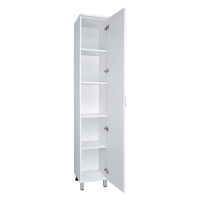 Дива - 35 Пенал напольный белый правый