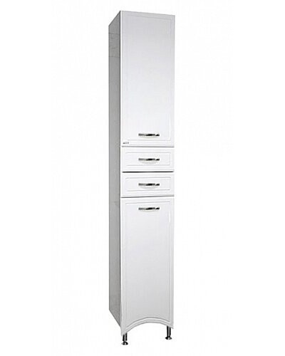 Дрея - 35 Пенал 2 ящ./ Б/К белая эмаль прав.