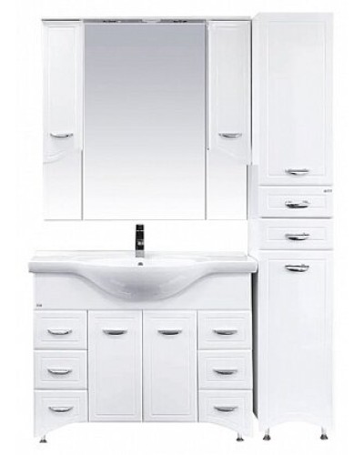 Дрея - 35 Пенал 2 ящ./ Б/К белая эмаль прав.