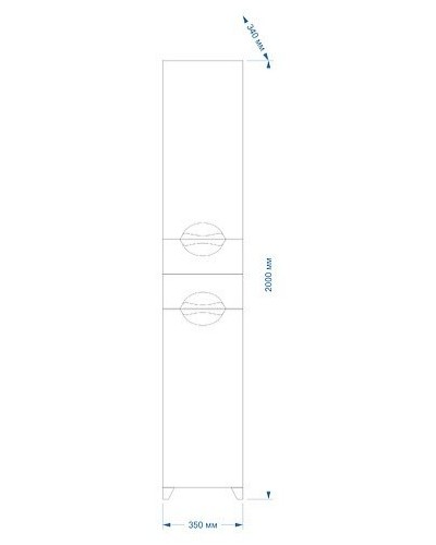 Лаванда - 35 Пенал левый белый