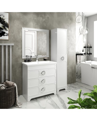 Лейла - 35 Пенал левый БЕЛЫЙ